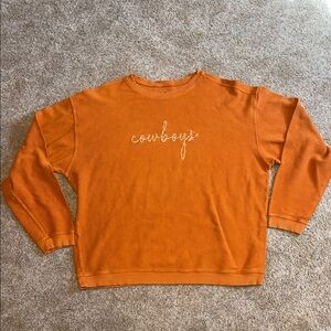 Women's Orange Crew Neck Sweater